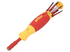 Kit șurubelnițe izolate 1kVAC cu magazie de v&acirc;rfuri blister