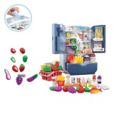 Frigider de Jucarie cu Sunet si Lumina, Set Accesorii, Albastru, CMCLASS