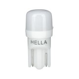 Set becuri auto W5W T10 LED Hella 12V; 1W; 65 lm; culoare temperatura 5000K; W2.1x9.5d; Omologare: nu, 2 buc.