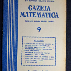 Carte - Gazeta Matematica, anul LXXXVI, nr. 9, septembrie 1981