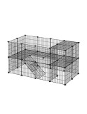 Cumpara ieftin Tarc pentru animale de comapnie, Songmics, Negru, LPI02H, 143 x 73 x 71 cm
