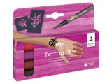 Set 4 Markere Tribals Kreul pentru tatuaje temporare cu 2 sabloane incluse cu varf tip pensula