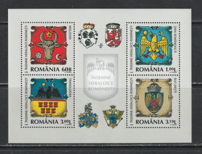 Romania 2008 - #1816B Insemne Heraldice Romanesti M/S 1v MNH foto