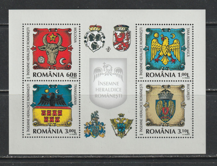 Romania 2008 - #1816B Insemne Heraldice Romanesti M/S 1v MNH