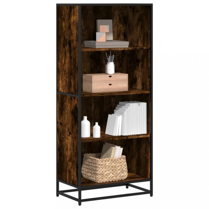 vidaXL Bibliotecă, stejar fumuriu, 60x35x139 cm, lemn prelucrat 3300842