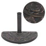 VidaXL Suport umbrelă de soare, rășină, semicerc, bronz, 9 kg