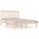 Cumpara ieftin Cadru de pat dublu, 135x190 cm, lemn masiv de pin