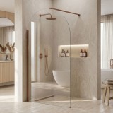 Paravan de dus Rea Heaven Brush Copper 120