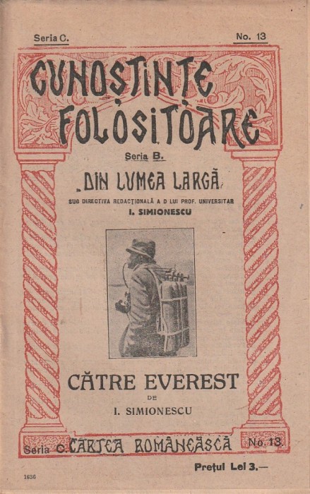I. SIMIONESCU - CATRE EVEREST ( INTERBELICA )