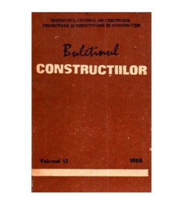 colectiv - Buletinul constructiilor vol. 12 1988 - 112191 foto