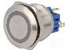 Intrerupator anti-vandalism, ON-(ON), &Oslash;25mm, ONPOW - GQ25-11E/B/24V/S