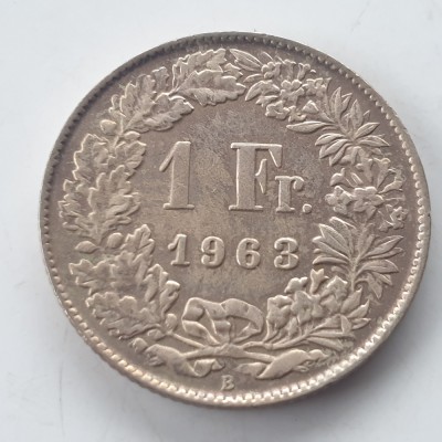 Elveția 1 francs / franc 1963 argint foto