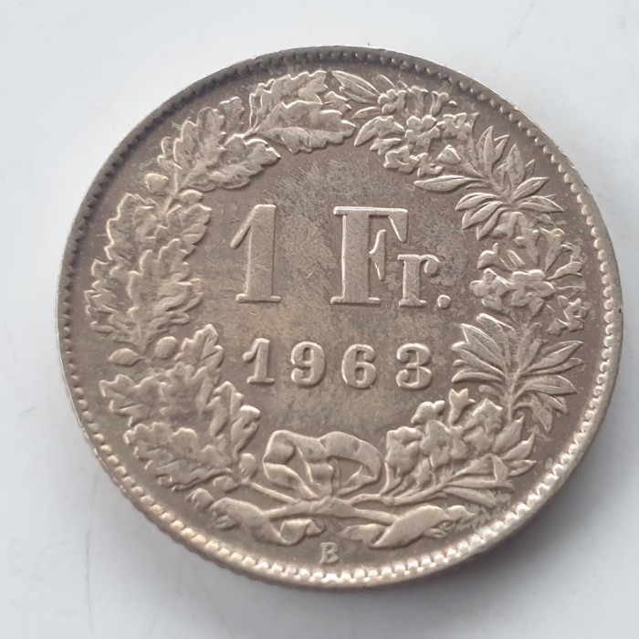 Elveția 1 francs / franc 1963 argint