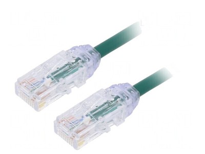 Patch cord verde 1m U/UTP Cat6a LSZH 28AWG foto