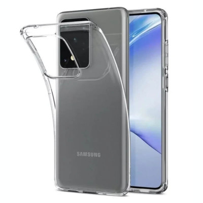 Husa Cover Silicon Slim X-Fitted Jacket pentru Samsung Galaxy S20 Ultra Transparent foto