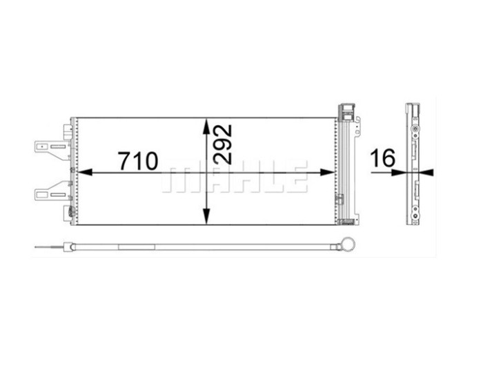 Condensator climatizare AC OEM/OES (Behr/Mahle), Citroen JUMPER, 2006-, Fiat DUCATO, 2006-, Peugeot BOXER, 2006- motor 2,0 HDI; 2,2 HDI; 2,3 JTD; 3,0