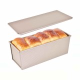 Forma de copt paine antiaderenta cu capac, culoare auriu roz - 1000g Handy KitchenServ