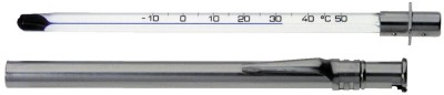 K&amp;uuml;chenthermometer, Getr&amp;auml;nkethermometer - Metallschutzgeh&amp;auml;use mit Clip foto