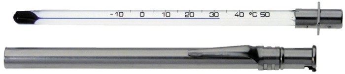 K&uuml;chenthermometer, Getr&auml;nkethermometer - Metallschutzgeh&auml;use mit Clip