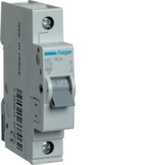 Siguranta automata 10A 1P Curba C 6ka Hager MC110A