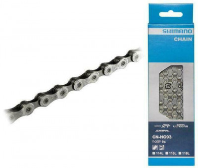 Lant Shimano CN-HG93, 116 zale, 9 vit., Fara nit final, nit conectare x 1 foto