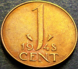 Moneda istorica 1 CENT - OLANDA, anul 1948 * cod 3591