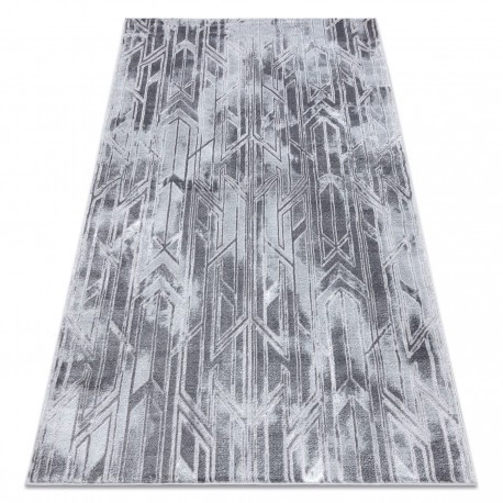 Covor MEFE modern B402 - structural două niveluri de l&acirc;nă gri inchis, 80x150 cm