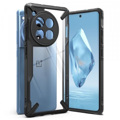 Husa pentru OnePlus 12R, Ringke, Fusion X, Neagra foto