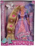 Papusa Steffi Printesa Simba, par lung, rochie mov eleganta, accesorii, 3-10 ani