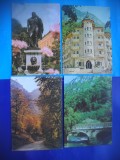 HOPCT LOT 2407 BAILE HERCULANE -JUD CARAS SEVERIN -4 CARTI POSTALE-CIRCULATE