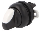 Comutator Rotativ 22mm Alb-Negru 4 Pozitii