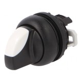 Comutator Rotativ 22mm Alb-Negru 4 Pozitii