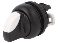 Comutator Rotativ 22mm Alb-Negru 4 Pozitii