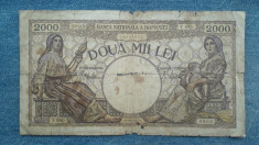 2000 lei 18 noiembrie 1941 bancnota Romania / filigran Traian / seria 0003 foto
