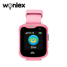 Ceas Smartwatch Pentru Copii Wonlex KT05 cu Functie Telefon, GPS, Camera, IP54 - Roz, Cartela SIM Cadou foto