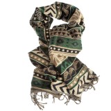 Esarfa boho chic cu model geometric multicolor