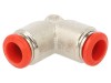 Racord Push-In Unghiular Alamă Nichelată 20bar 80&deg;C