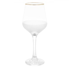 Set Pahare Vin, Nish, 410 ml, Transparent, Margine Aurie