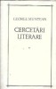 Cercetari literare - George Muntean