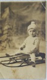1930 Atelier foto ADLER BRASOV / sanie jucarie copilarie interbelica / Purcăreni
