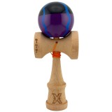 Kendama X Originala, Profesionala, Cyrax, Big Cups V2, Super Sticky Cupe Mari, Rulment Metalic cu Ata 55 cm,&nbsp;Negru Mov cu Linii