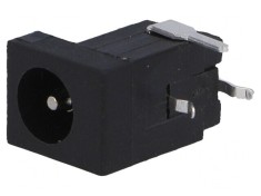 Conector Alimentare DC Tată 5,5/2,1-2,5mm THT Negru 5A 12V