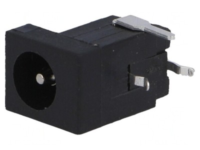 Conector Alimentare DC Tată 5,5/2,1-2,5mm THT Negru 5A 12V foto