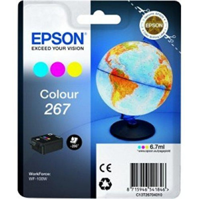 Cartus cerneala epson 267 color singlepackpentru workforce wf-100w. foto