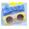 Set bentita si ochelari de soare - White flowers (Marime Disponibila: 6-12 luni
