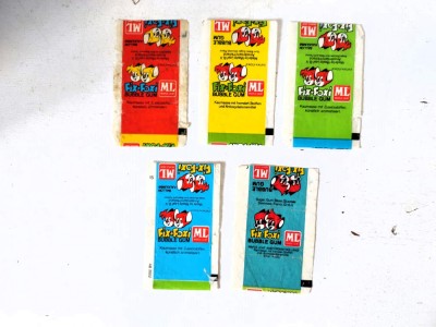 Lot 5 buc - Ambalaj guma de mestecat, FIX-FOXI, vechi, anii 80 foto