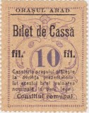 ROMANIA BON DE CASA Bilet de Casa 10 Fileri Arad 1920 aUNC