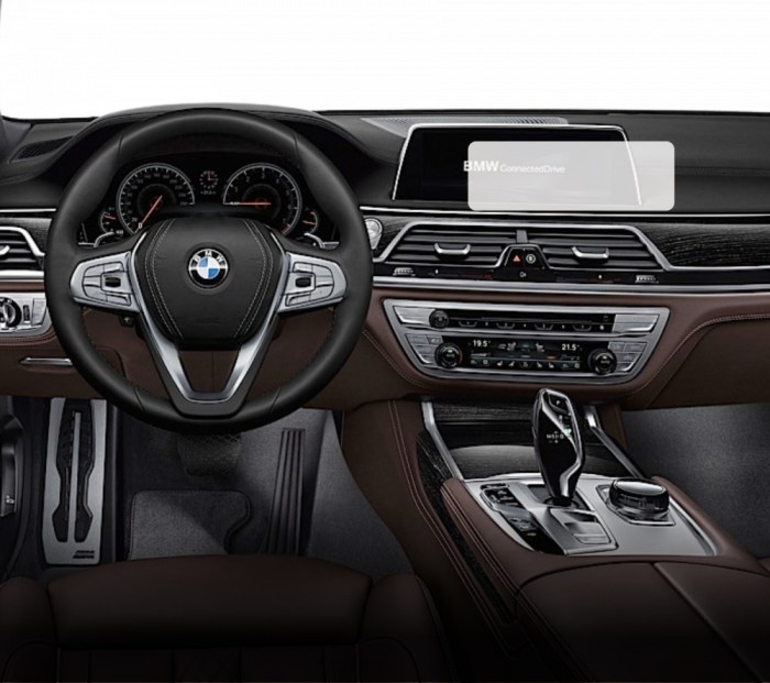 Folie Protectie Navigatie BMW Seria 7 2016-2019, Duragon, protectie Display Navigatie, silicon Transparent, Anti-zgarieturi, kit instalare