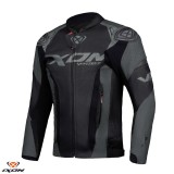 Geaca (jacheta) barbati pentru scuter - motocicleta piele Racing Ixon vara model Vortex 3 MS culoare: negru Negru XL