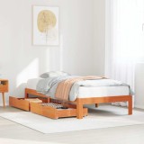 Cumpara ieftin Cadru de pat, maro ceruit, 90x200 cm, lemn masiv de pin